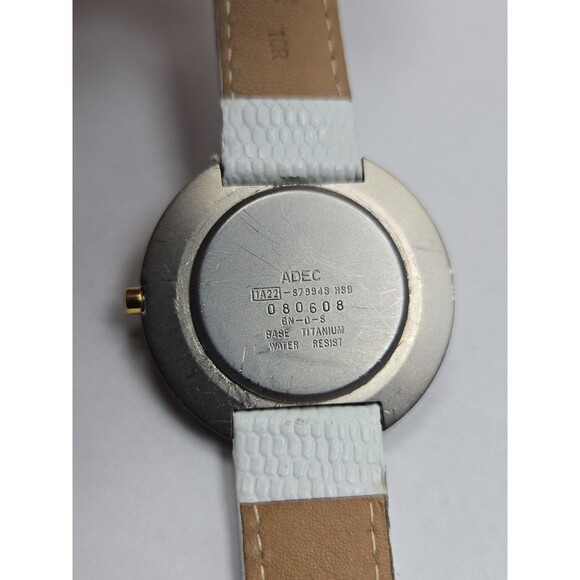 Vintage Adec By Citizen Titanium Two Tone Art Deco Quartz Watch New Battery main image 9